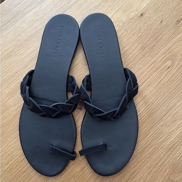 Jenni Kayne Shoes - Jenni Kayne black suede braided sandals size 38